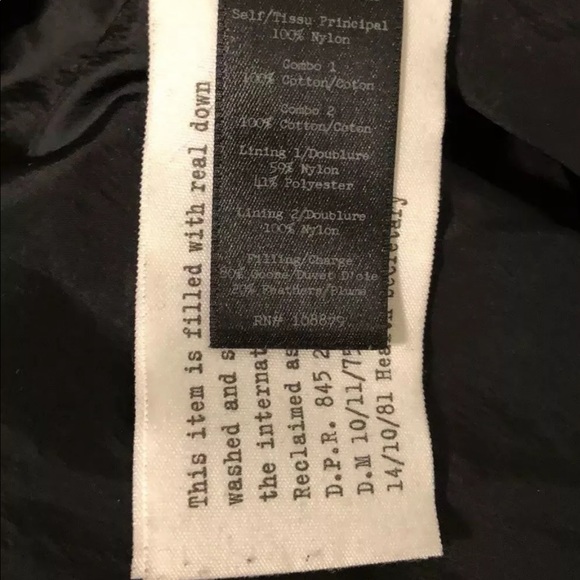 Rag & Bone Goose Down Hood Puffer Coat NEW Small - Picture 9 of 9